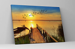 Obraz Drevené mólo pri rieke 1386